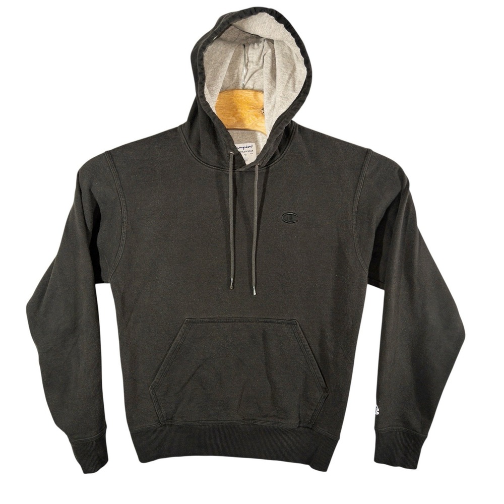 Champion Black‎ Drawstring Fleece Hoodie Mens Small